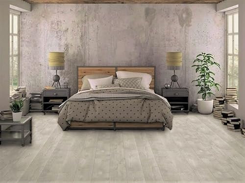 PVC Bodenbelag Vinylboden in hellem Holz Design, Zuschnitt (4m breit, 3m lang)