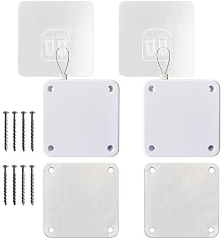 Chiudiporta Automatico, 2 Pezzi 1000g Chiudiporta Scorrevole, Chiudi Porta Porte Interne Senza Punzonatura, Residenziale con Coulisse per La Maggior Parte Delle Porte in Legno e Metallo