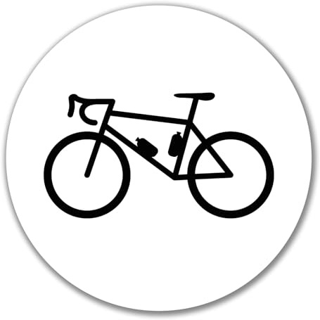 Huuraa Aufkleber Bike Fahrrad Geschenk | Dekoaufkleber 10cm rund Sticker Geschenkidee Dekoausticker
