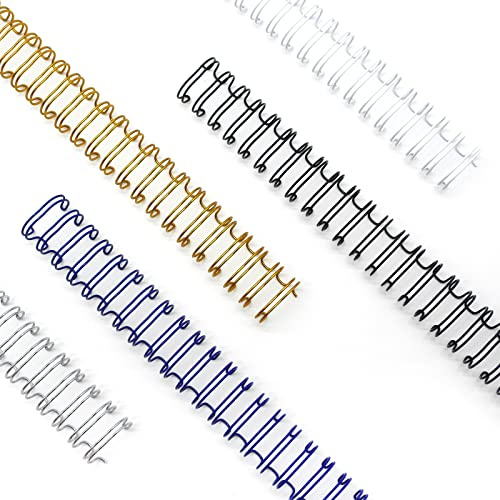 RAYSON Drahtbinderücken, 60 Blatt, 3:1 Teilung, 11,1 mm, 34 Schlaufen, A4, Mehrfarbig, Packung mit 100 Stück