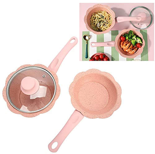 Ensemble De Marmites à Soupe Au Lait, Poêle à Frire Multifonction Antiadhésive, Casserole Pour Aliments Pour Bébé, Batterie De Cuisine, Casseroles Et Poêles, Rose, Diamètre 20 Cm, Pour Cuisinière à Ga