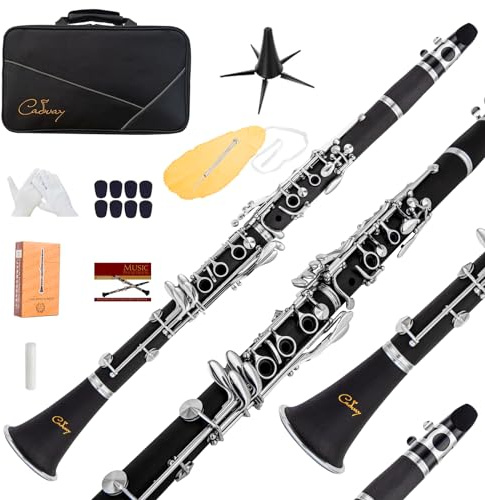 Cadway Bb Clarinet - Nickel Keys, Black, Includes Clarinet, Case, Stand