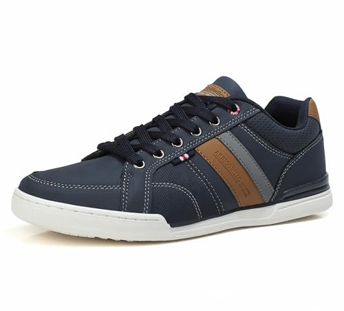 AX BOXING Sneaker Uomo Scarpe da Ginnastica Comode Sneakers Basse Lacci Scarpe Sportive Tennis Taglia 41-46 EU(Blu_1006, 43 EU)