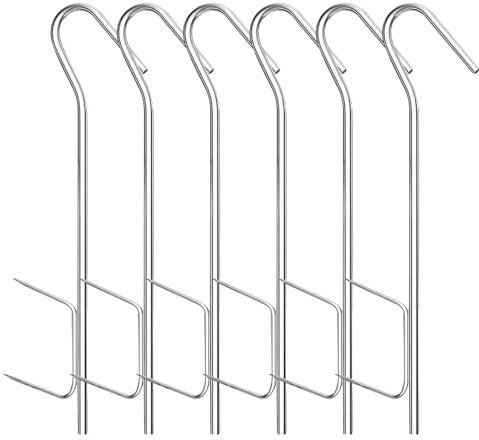 bssmmai 6 Stück Räucherhaken Doppelspitz Fishing Räucherhaken Set Stainless Räucherhaken Fisch 21cm Forellen Räucherhaken zum Aufhängen von Geräuchertem Fisch Fleisch Wurst
