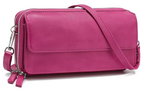 Lanyani Women Wallet RFID Blocking Phone Wallet Wrist Clutch Small Bag with Strap