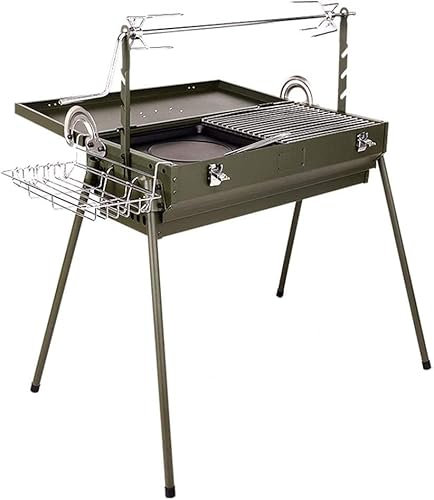 MYVVKIA Support de Barbecue Portable Support de Barbecue extérieur Multifonctionnel Barbecue Pliable Grand Barbecue pour Les Pique-niques et Les fêtes dans Le Jardin