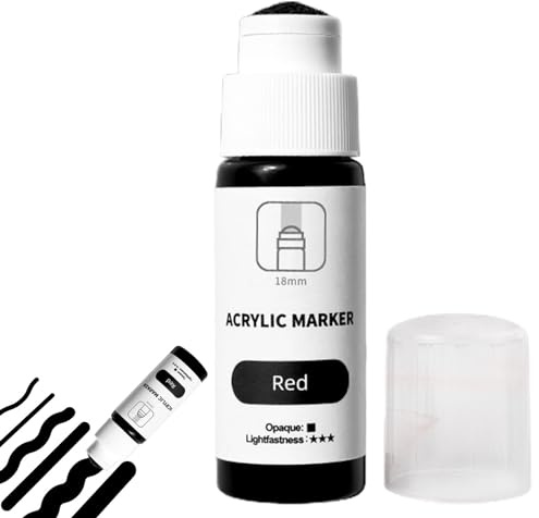 Kixolazr Graffiti Mop,18mm Tip Acrylic Marker Water-Based - Waterproof Mop Graffiti Marker, Graffiti Supplies, Fade-Resistant, 60ml Ink for All Surfaces, Murals, Canva