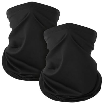 Rseuphiee 2 Stück Multifunktionstuch, Winddicht Schlauchschal Mundschutz, Kopftuch Stirnband, Schnelltrocknend Atmungsaktiv Weich Gesichtsmaske, für Männer Frauen Radfahren Laufen Wandern