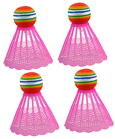 KITANDOVE 4stücke Led Nylon Badminton Federbälle Für Innen Und Außenbereich Leuchtende Shuttlecocks Für Schule Und Freizeitaktivitäten Robust Und Langlebig