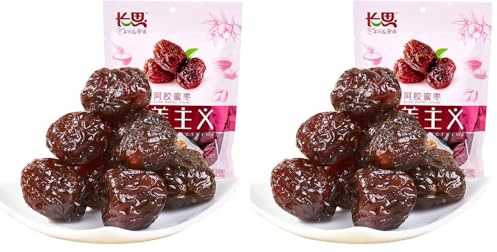 Changsi Sweet Jujube Chinese Red Dates (Ziziphus Jujube) 235g (Pack of 2)