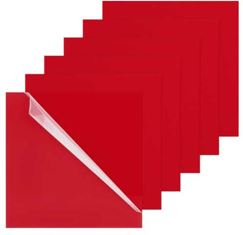 UNICRAFTALE 6 Stk 20cm Rote Acrylplatte Quadratische Acrylplatte Kunststoff Plexiglasplatte Mit Schutzpapier Undurchsichtige Gegossene Plexiglasplatte Quadratische Displayplatten Schild Laserschneiden