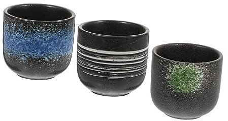 Cabilock 3 Piezas Taza De Té De Estilo Japonés Taza De Té Decorativa Hogar Vajilla Retro Uso Diario