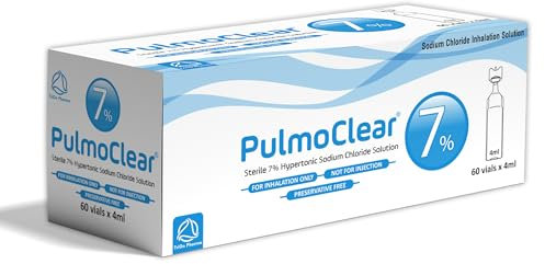 Pulmoclear Sterile Hypertonic Saline 7% Solution for Inhalation - 60x4ml Single-Dose Vials for Inhalation (Pack of 60 vials) – Preservative Free