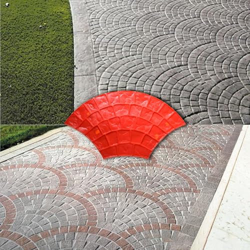 UrbanUp Molde Piedra Acabados con Estampados Duraderos de Gran Tamaño, Estera de Textura de Hormigón de Poliuretano Flexible, Sellos de Hormigón Realistas para Suelos sin Juntas para Aceras