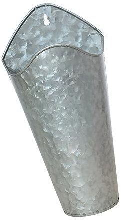 CIMAXIC 1 Pot De Fleurs Mural en Fer Support De Fleurs Décoratif Rustique pour Pot De Fleurs Robuste Plaqué Zinc Lisse