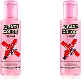 Renbow Crazy Color No 56 FIRE Crème Semi-Permanent 100 ml (Lot de 2)