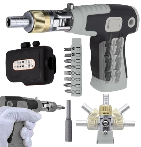 16 in 1 Multi Screwdriver Set, Ratchet Wrench and Screwdriver Set, Angles Electric Screwdriver with Magnetic Bit, Screwdriver Kit With14 Various Sizes Screwdriver Bits, Ergonomic Tool for Home