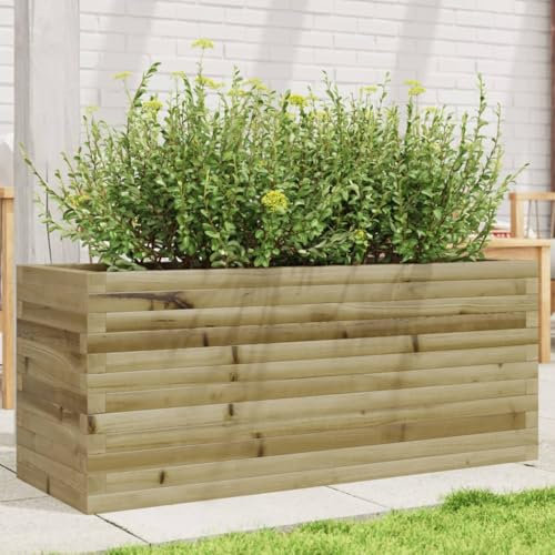 Xichuzi Pflanzkübel 110x40x45,5 cm Kiefernholz Imprägniert, Blumentopf Gross, Blumenkasten Balkon, übertopf, Pflanzkasten, Flowerpot, Kräuterbeet Für Die Küche, Vertikalbeet - 847277