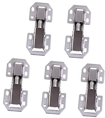 Tofficu 5pezzi Cerniere in Acciaio Inox Per Mobili Telaio Frontale Cerniere Idrauliche Mezza Sovrapposizione Senza Per Cucina Bracci Ispessiti e in Nylon Per Ammortizzamento Silenzioso