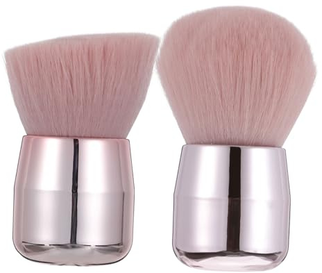MUCKLILY 2pcs Mushroom Shape Makeup Brush Tools Cosmetic Foundation Brush for Face Blusher Liquid Powder Blend for Makeup