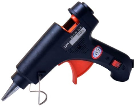 Pistola per Colla a Caldo 20W Pistola per Colla a Caldo 7mm Stick di Colla Fai da Te Mini Elettrico Strumento di Riparazione della Temperatura di Calore Industriale (Nero)