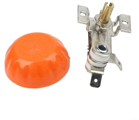 Temperaturschalter Heizung Bimetall Thermostat 10A/16A AC 250V, für Elektroheizgeräte, Bügeleisen, Reiskocher, Toaster, Fritteuse, Backofen, mit D-förmigem Griff(10A)