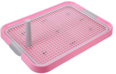 SMASOLO Toilette per Cani da Interno in Plastica Rete Antiscivolo e Vassoio Rosa per Animali Domestici, per Casa e Addestramento