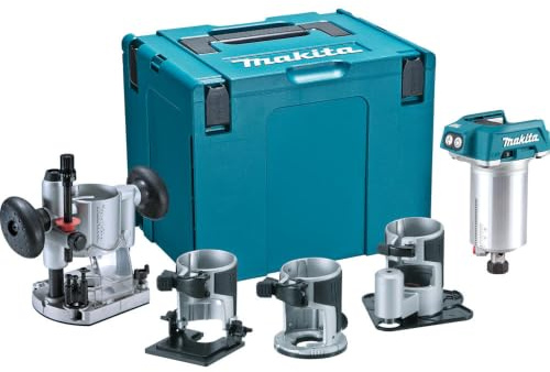 Makita DRT50 18v LXT Cordless Brushless Plunge Router and Trimmer Kit No Batteries