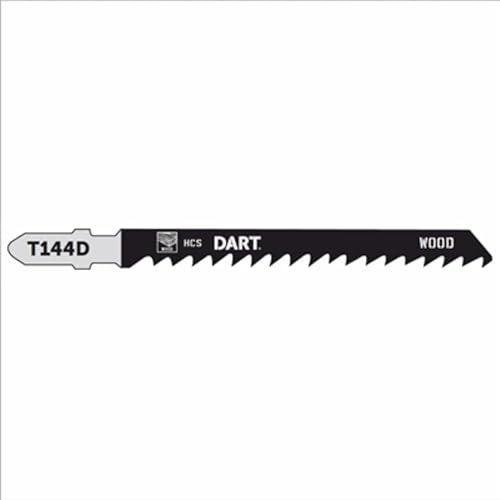 DART Wood Cutting Jigsaw Blade | 6 TPI | 75mm | Suitable for Cutting Hard and Soft Woods, Plastics and Acryglas | Set of 5 | Silver