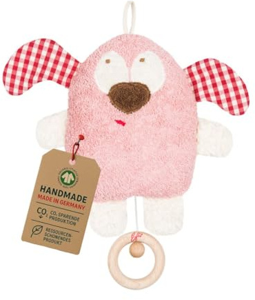 Efie Bio - Spieluhr rosa, kontrolliert biologischer Anbau (organic), Made in Germany, GOTS zertifiziert, nachhaltig, Melodie (LaLeLu)