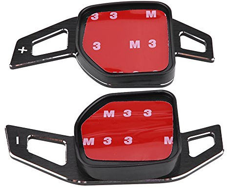 Aramox Levetta Del Cambio Al Volante, Adatto Per 8PA A4L B8 A6L S5 S6 S8 RS6 TG, Copertura Del Rivestimento Del Cambio Esteso Del Volante 2 Pezzi, Autoadesiva, Alluminio,