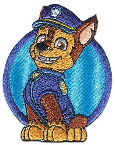 Paw Patrol Chase Patch zum Aufkleben, 7 x 6 cm