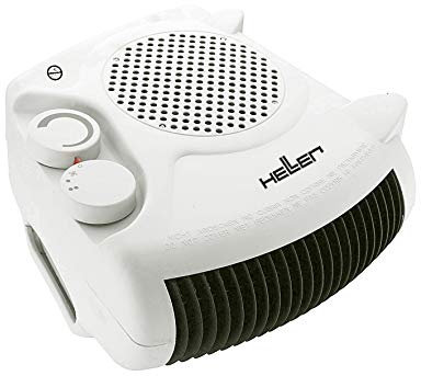 HELLER HL901 Heizlüfter klein für Innenräume | 2000 W | 2 Heizstufen + Kaltluft | Thermostat | elektrische Heizung | Elektroheizung
