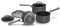 Ninja ZEROSTICK Premium Cookware 3-Piece Saucepan Set with Glass Lids, Long Lasting Non Stick 3 Pan Set, Hard Anodised Aluminium, Induction Compatible, Grey, C33000UK