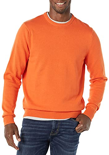 Amazon Essentials Herrenpullover mit Rundhalsausschnitt (erhältlich in Big & Tall), Orange, Größe XXL