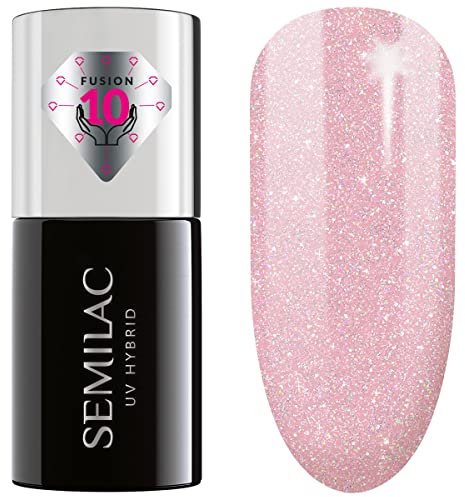 Semilac Extend Care 5in1 UV Nagellack 805 Glitter Dirty Nude Rose 7ml