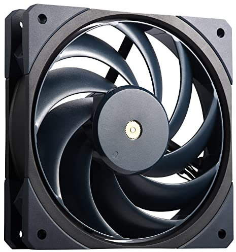 Cooler Master Mobius 120 OC Ventilateur de Boîtier - Design Ring Blade (PWM), Sélecteur de Vitesse, Double Roulement à Billes & Moyeu en Métal (max. 88.1CFM, 4.75mmH2O, 39.3dBA)- Bleu Foncé & Noir