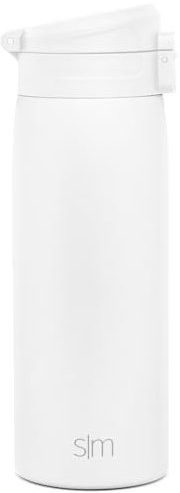 Simple Modern Mug Isotherme Café de Voyage avec Couvercle à Fermeture Rapide | Tasse Isotherme Isolé en Acier Inoxydable | Cadeaux pour Femmes et Hommes | Kona | 470ml | Winter White