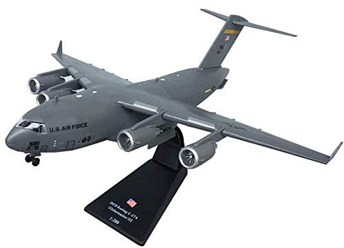 Militärmodellbausätze, Druckgussmodell eines Militärkämpfers aus Legierung, Transportmodell USAF C-17 Globemaster im Maßstab 1:72, Spielzeug und Dekorationen für Erwachsene, 10,6 Z