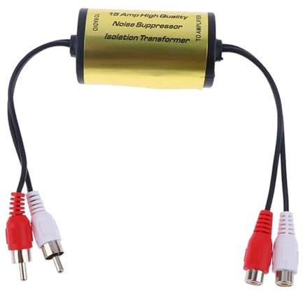 Goowafur Car-Audio-Geräuschunterdrücker, Geräuschisolator für Car-Audio,Rückkopplungsschleifen-Isolator für Audiosignale | Erdungsschleifen-Isolator für Autoradio, Isolationstransformator