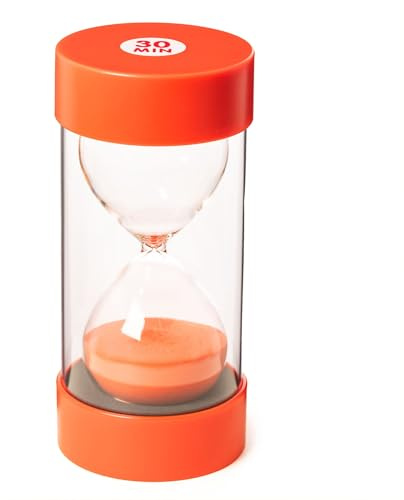 Jumbo Sand Timer for Kids - Colourful and Attractive - Easy-to-Operate Visual Learning Tool (30 Min - Red)
