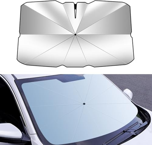 VBGURR Pare-soleil pour pare-brise de voiture, pliable, 123 x 65 cm, ajustement universel