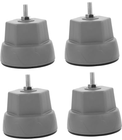 Washing Machine Base Stand 4pcs Plastic Rack Design Grey | Drum Washers and Dryers, Laundry Room Use, Maintains Shape, Prevents Unwanted Movement