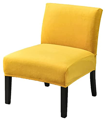 Mswborml Luxus Samt Sofa Überzug 1 Sitzer Ohne Armlehnen, Universal Sesselhusse Cocktailsessel Ohne Armlehne, Abnehmbar Bezug für Cocktailsessel Ohne Armlehnen, Husse Schonbezug Waschbar,N
