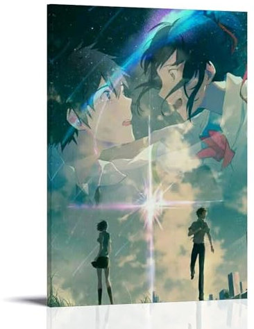 ZCHLATGDE Our Name Kimi No Na Wa Póster Anime Póster Pintura Decorativa Lienzo Arte de Pared Salón Póster Dormitorio Pintura, Arte de Pared Impresión de Imagen Moderna Decoración de Habitación