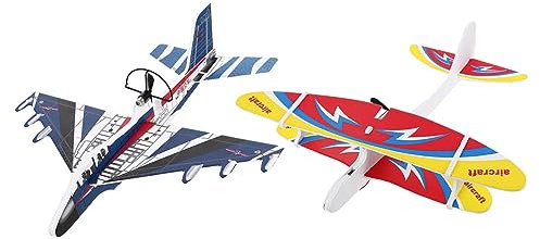 Vaguelly 2stücke Spielzeugflugzeug Mit USB-Aufladung Elektrisches Kinderflugzeug-Modell Handwurf-flugzeugspielzeug Lernspielzeug Für Junge Mädchen