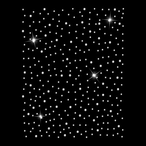 SAVOSWEET 6 Bögen Strass Aufbügeln Patches, Glitzer Applikation Zum Aufbügeln Hotfix Strass Aufkleber, Kristall Flache Runde Transfer Patches für Kleidung DIY-Basteln (2 mm & 4 mm)