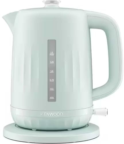 Kenwood Ripple Kettle ZJP06.000BL, Electric Kettle with 360° Swivel Base, Water Level Indicator, Cord Storage, Boil-Dry Protection, removable Filter, Capacity 1.5L, 3000W, Eggshell Blue