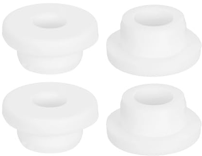 QUARKZMAN 4 Pezzi Occhielli in Gomma 22mm Foro di Perforazione, Passacavi Guarnizione 13mm ID Gommini Passacavo Scrivania Bianco Siliconica per Tappo Organizzare Filo Cablaggio Casa Auto