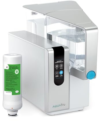 AquaTru Classic Alkaline Countertop Water Filter System for PFAS & Other Contaminants with 4-Stage Ultra Reverse Osmosis Technology (No Installation Required) (AquaTru Classic Alkaline)